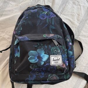 Herschel Supply Company Blue and Green Floral Backpack